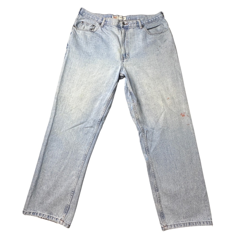 Vintage Route 66 Jeans Mens 38x30 Light Wash Regular Fit Straight Leg Blue Denim